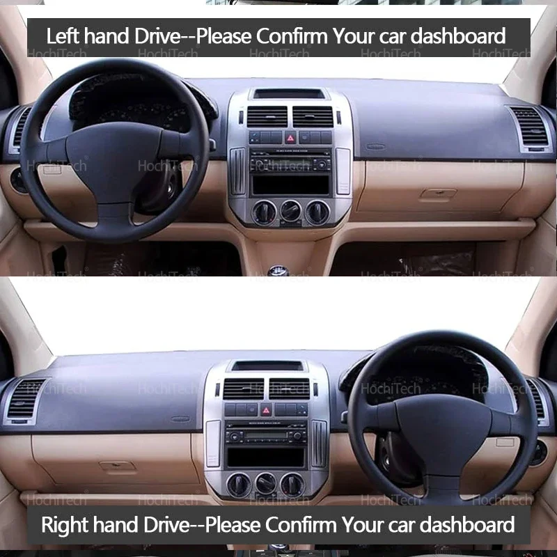 Dashboard Cover Protective Pad for Volkswagen VW POLO MK4 9N 9N3 2002-2008 Car Dash Board Sunshade Anto-UV Carpet