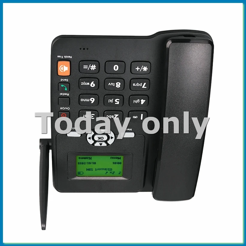 

Беспроводной телефон Поддержка настольного телефона GSM 850/1800/1900 МГц Двойная SIM-карта 2G Фиксированный телефон с антенной Радио EU Plug-VVNB