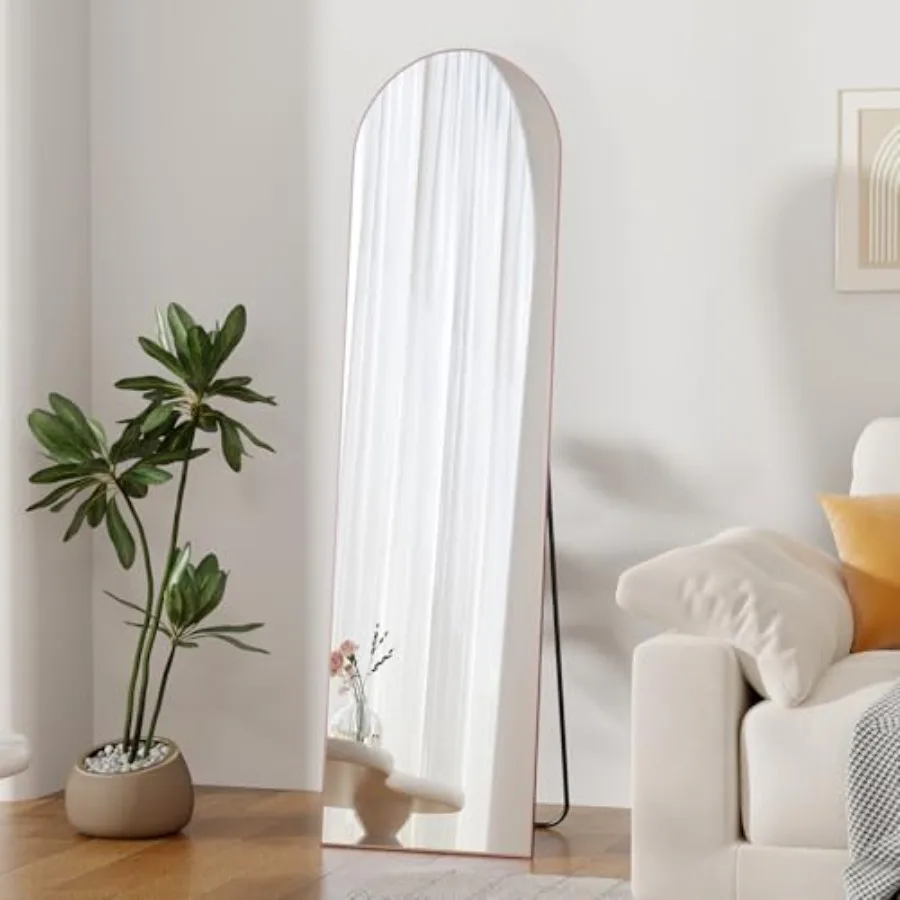 

Pink Mirror Full Length, 58"×16 "×3" Full Length Mirror can Wall Mounted, Standing or Leaning, Full Body Mirrors with Aluminum