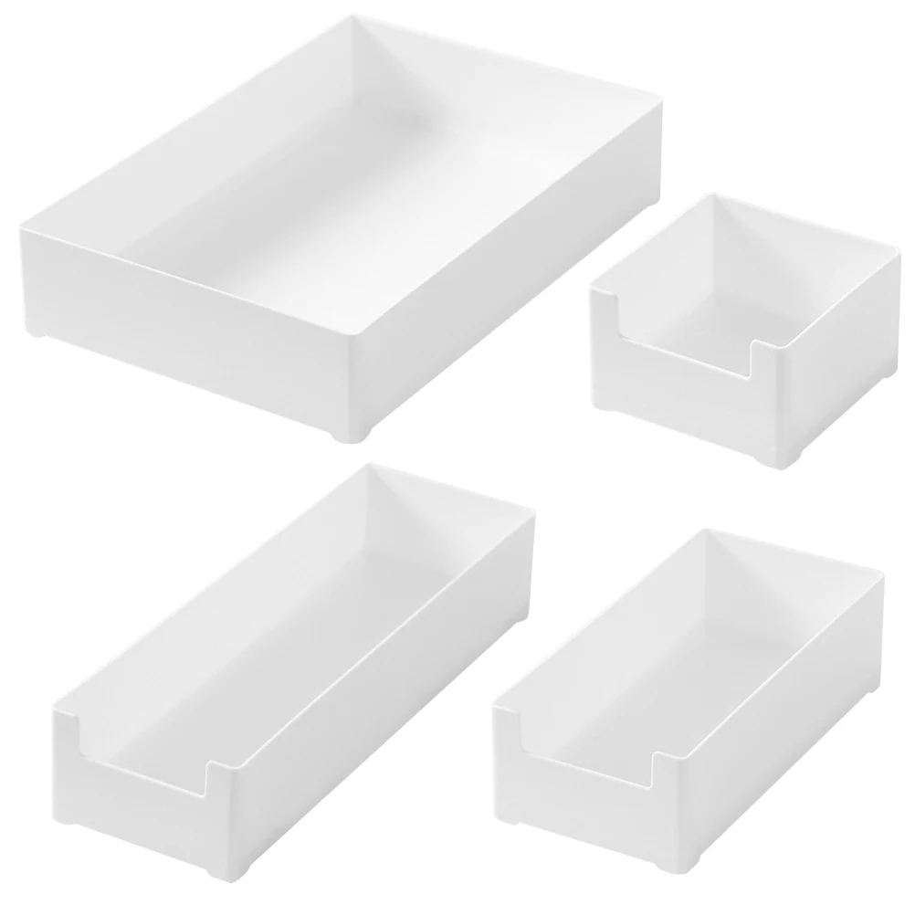 

Storage Box Set Clear PP Makeup Desk Drawers Vanity Bathroom Bedroom Office Trays Containers Organizer Plastic Dividers Dresser