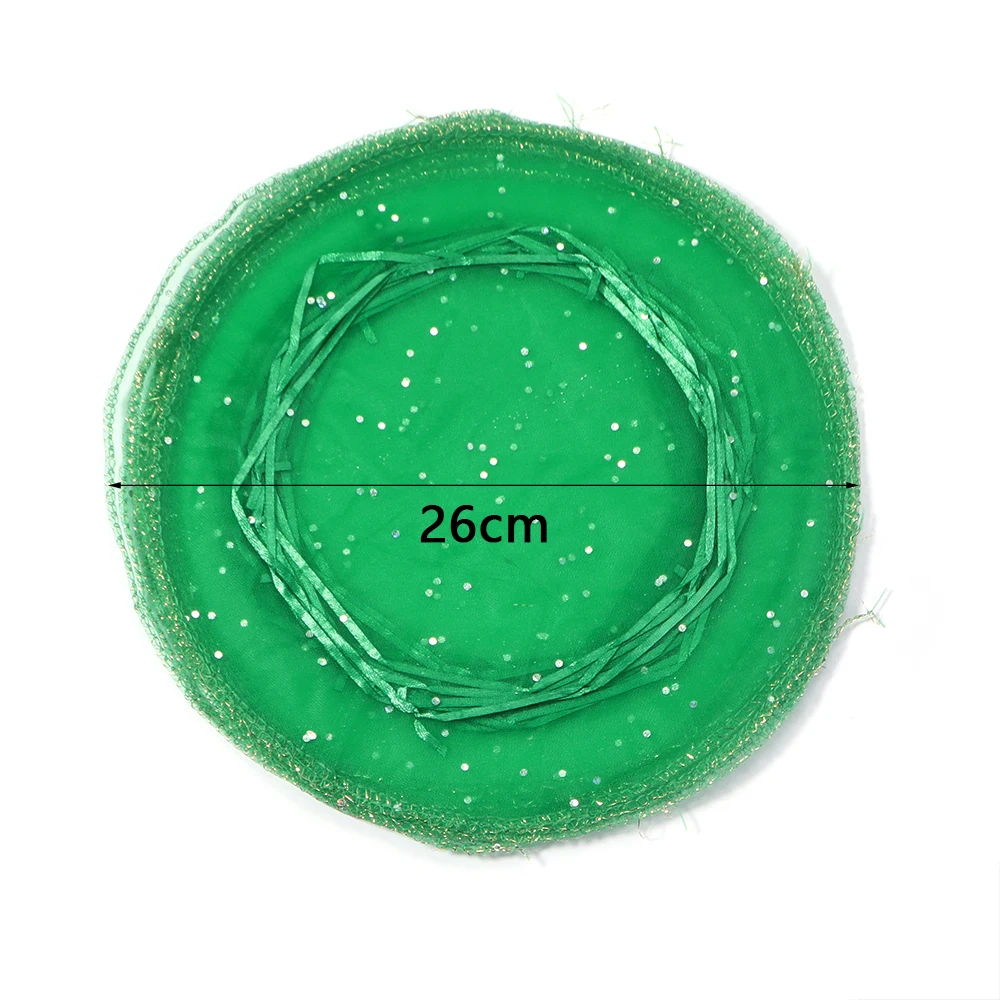 10pcs 26cm Round Organza Drawstring Bags Colorful Sheer Gift Bags For Wedding Christmas Party Jewelry Gifts Candy Packaging Bags