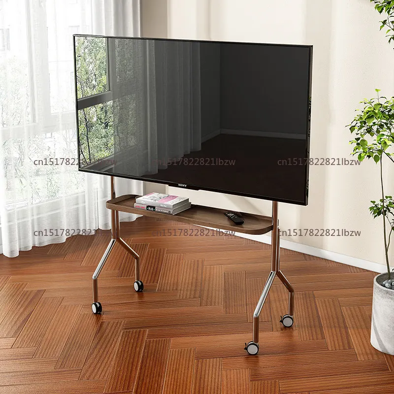 Home TV Stands TV Rack Bracket Movable Cart Suitable for 32-75 Inches TV Stainless Steel Universal Hangers Living Room Furniture
