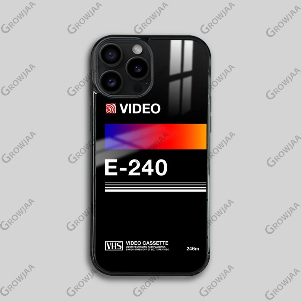 ريترو VHS شريط فيديو ملصق جراب هاتف ، مرآة Magsafe ، غطاء مغناطيسي لاسلكي ، iPhone 16 ، 15 ، 14 ، 13 ، 12 ، 11 Pro Max ، Plus ، صغير ، جديد