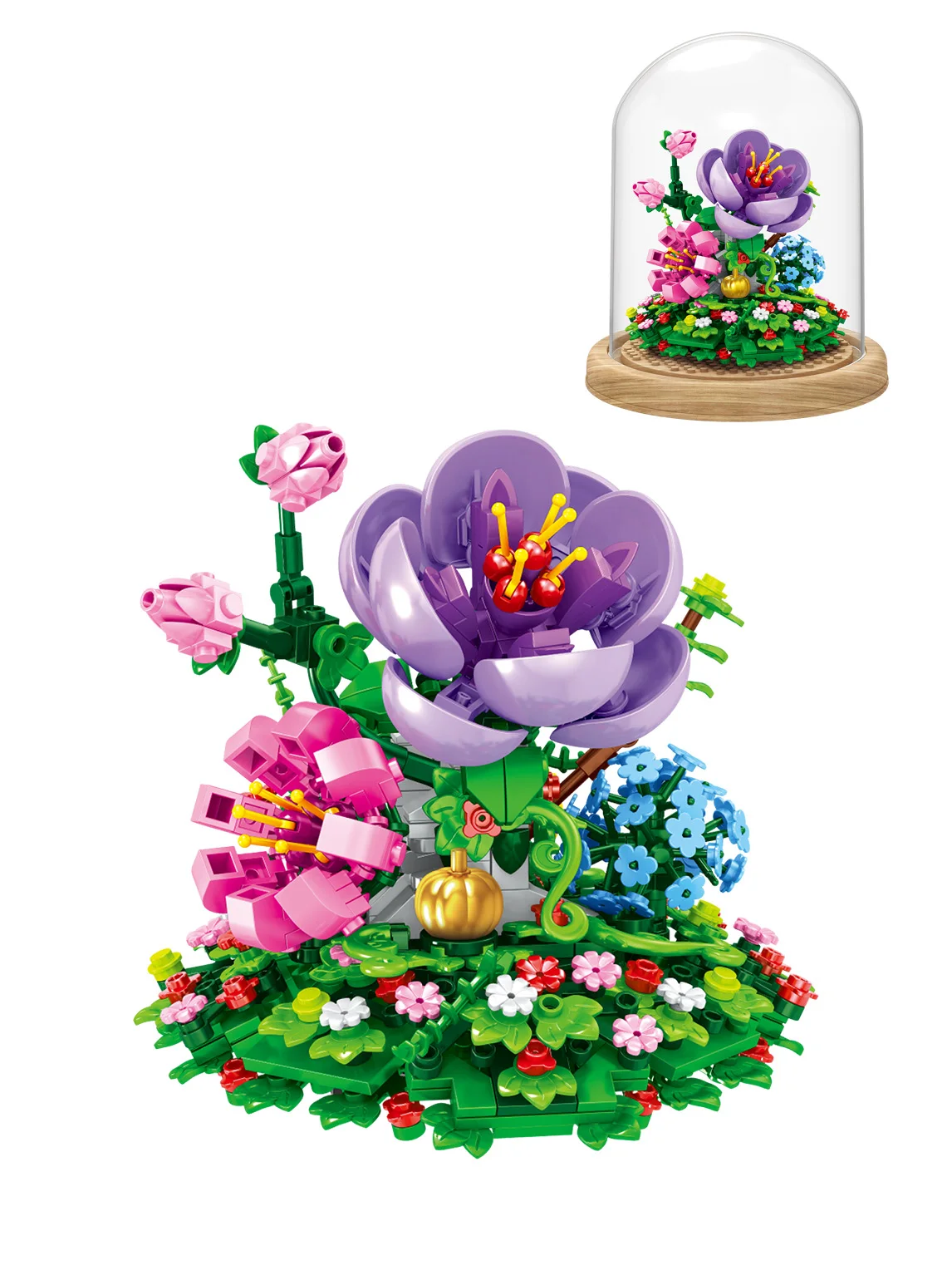 Doubuilt Kreative Gebäude Block Blume 3D Unsterblich Rosen Veilchen Sakura MOC Block Modell Mädchen Urlaub Geschenke Home Dekoration