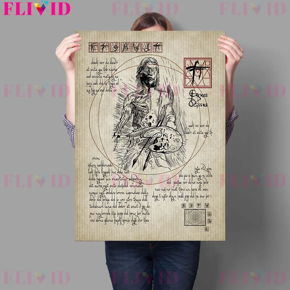 Monster Manual Horror Mysterious Art Vintage Wall Art Canvas Painting Home Decor Evil Spirits Retro Poster And Prints Unframed