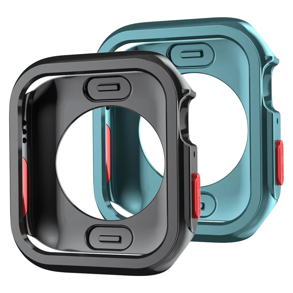 Cover For Apple Watch Case 45mm 41mm 44mm 40mm Screen Protector TPU Soft Bumper Case Accessories For iwatch Series 9 8 7 SE 6 5