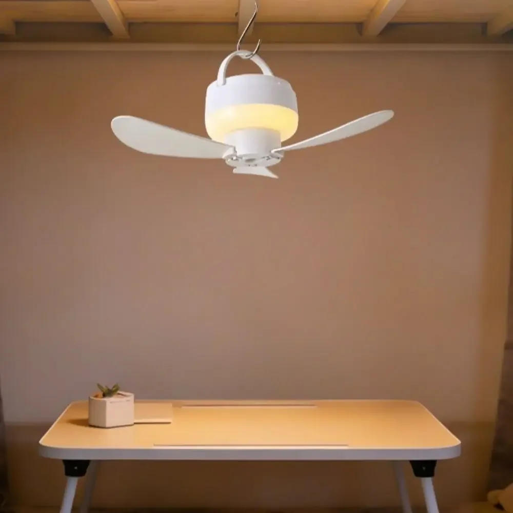 Silent Operation Ceiling Fan Light USB Rechargeable Energy Saving Hanging Fan Light with Remote Control Intelligent Ceiling Lamp - view 4