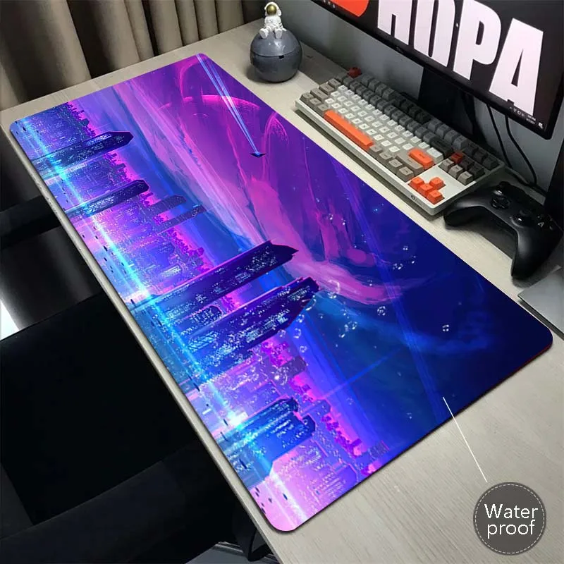 

Moon Landscape Gaming Mousepad Pc 90x40cm XXL Waterproof Mouse Pad Mousemat Non-slip Rubber Pads Big Desk Mat Keyboard Soft Pads