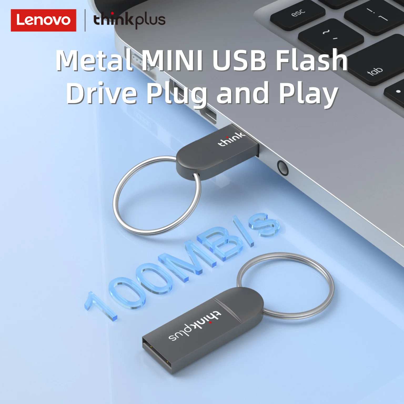 

Lenovo Metal USB Flash Drive Data Storage Stick with Hanging Ring Portable Memory Stick 64GB/32GB/16GB/8GB