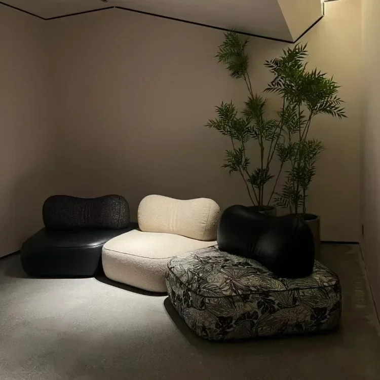 Minimalist medieval style, armless module sofa, island sofa small apartment