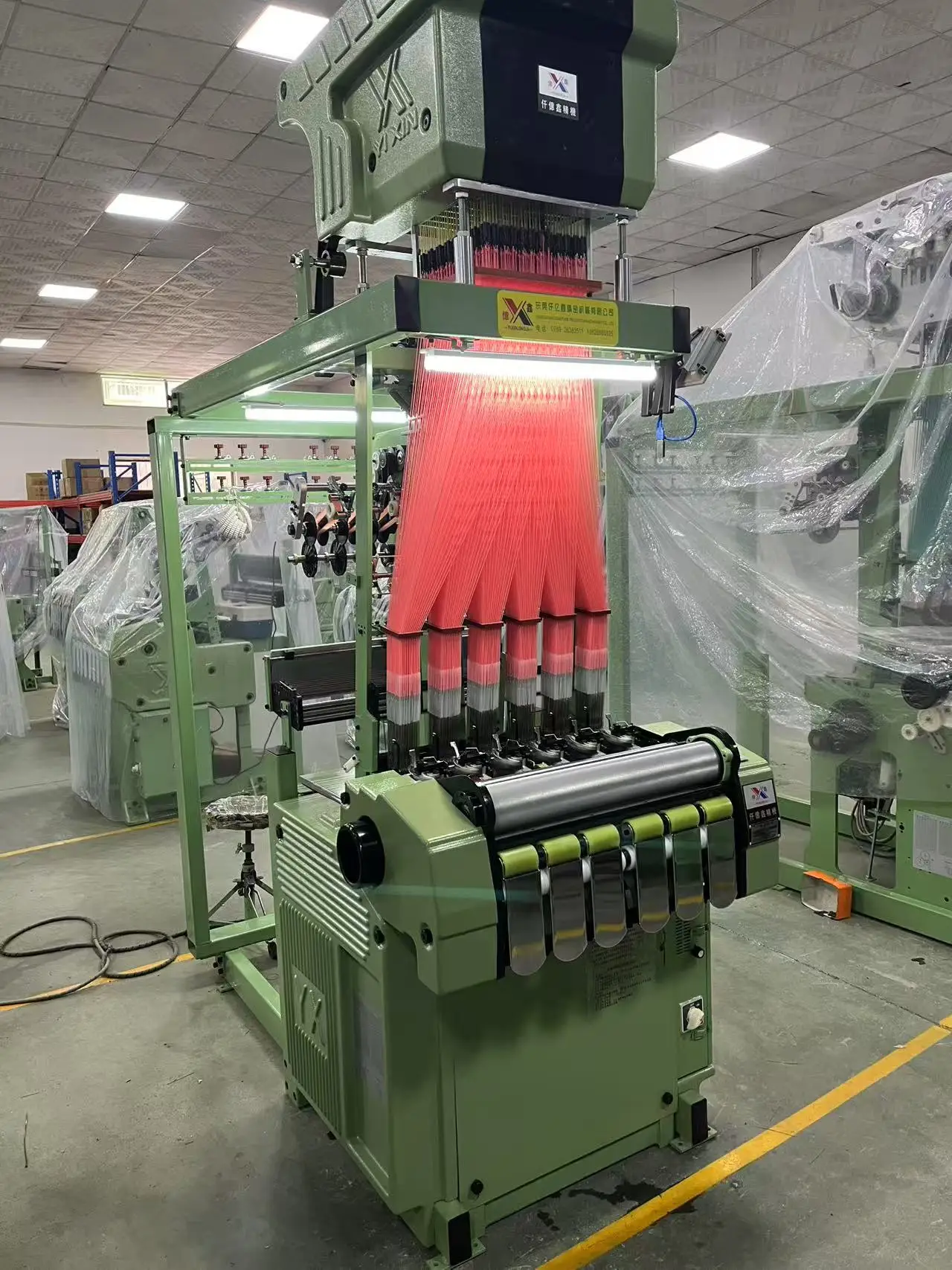 123Hot Qian YiXin 4/80 Computerized Jacquard Machine Braiding Machines Flat Opeanning Jacquard Machine Split Body Design