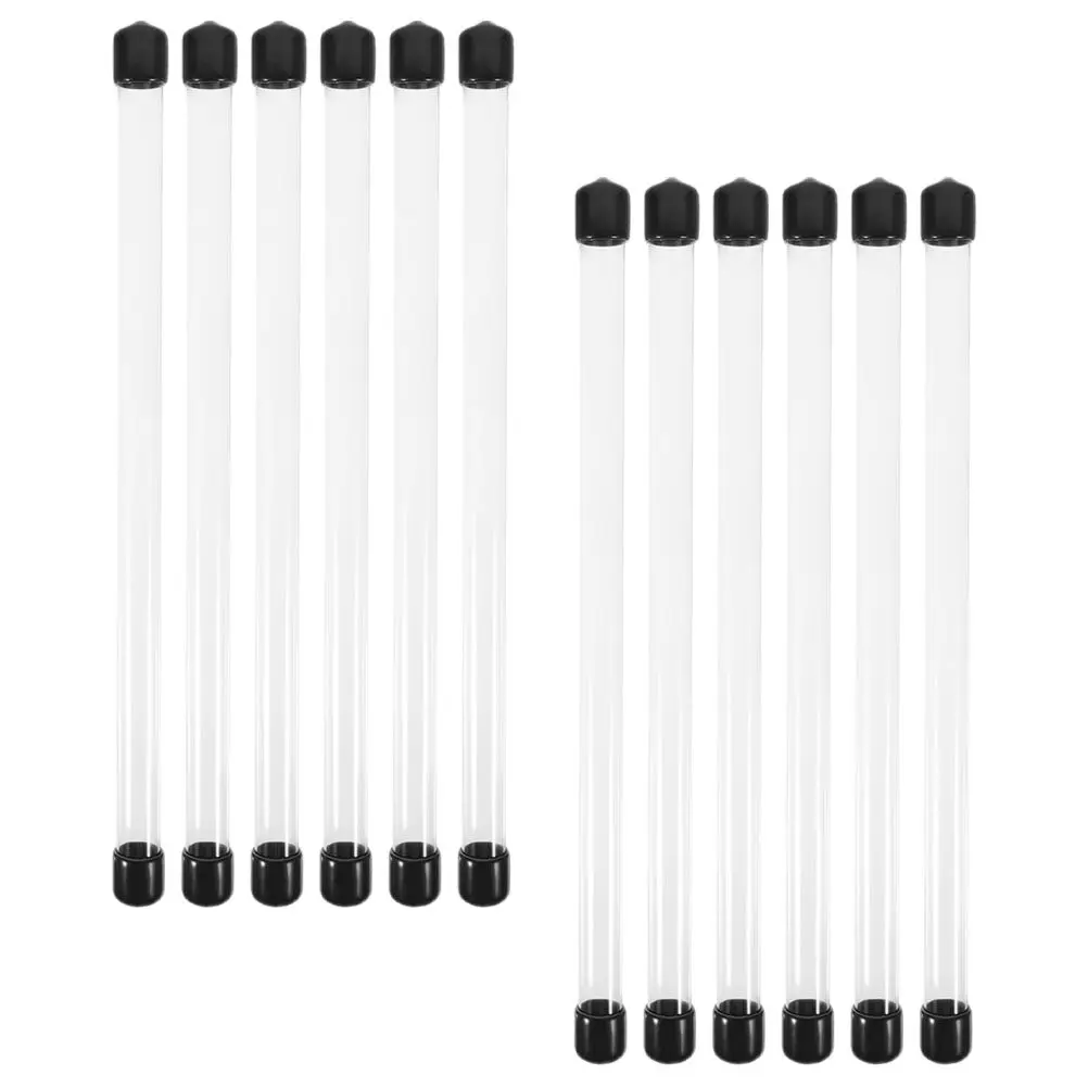 

12Pcs Incense Stick Tube Acrylic Portable Round Container Holder Incense Storage Travel Camping Use Round Tube with Lid