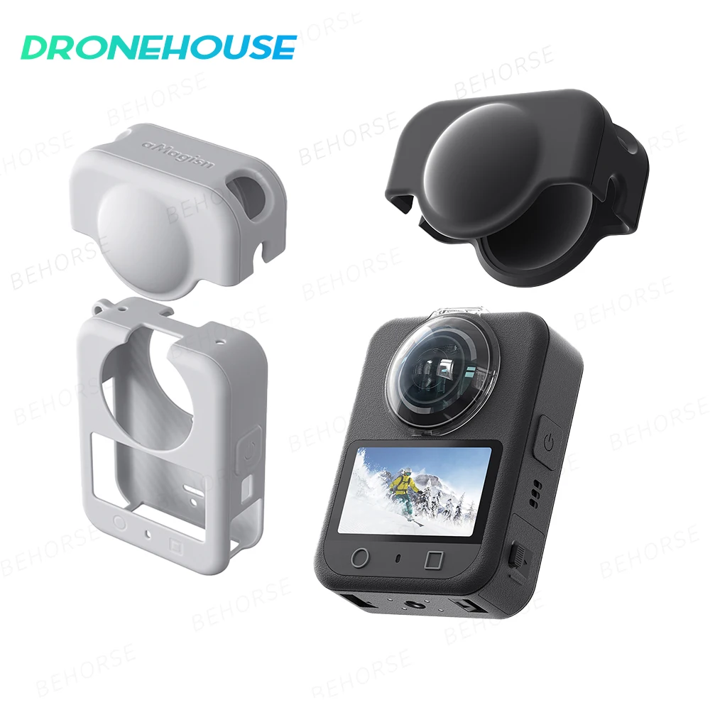 DJI Osmo 360 用レンズキャップ オールラウンド保護カバー 落下防止防塵ケース レンズプロテクター DJI Osmo 360 カメラアクセサリー用