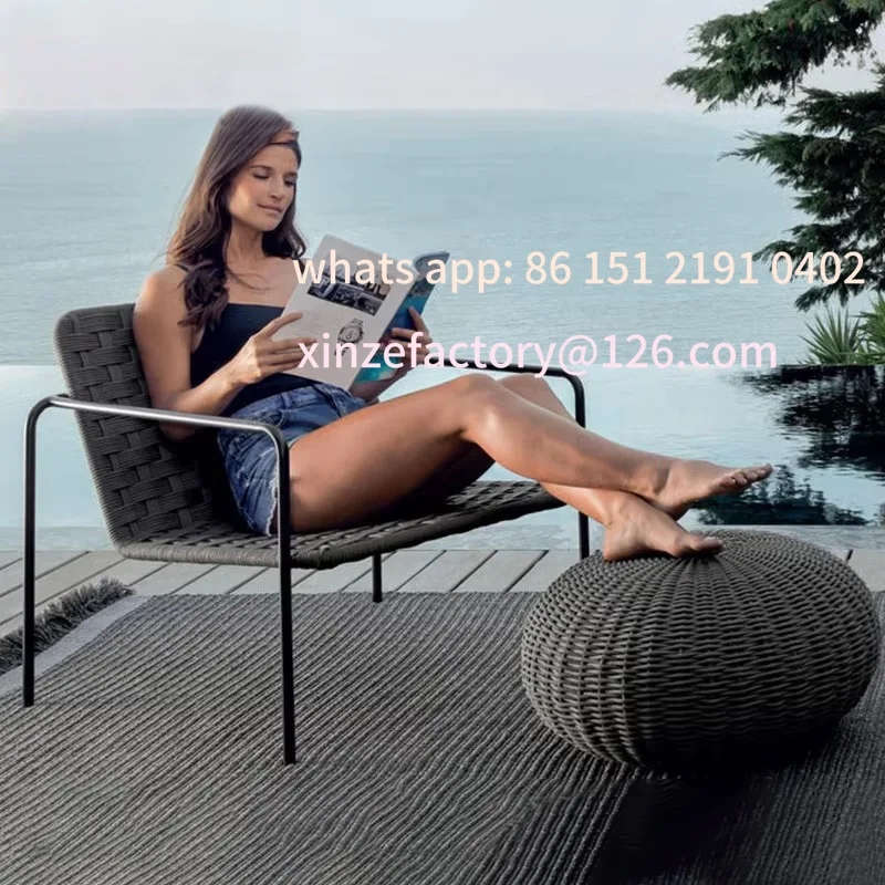 

Customizable Outdoor Lazy Single Sofa Rattan Chair Rattan Leisure Balcony Terrace Patio Furniture Outdoor Combination Nordic