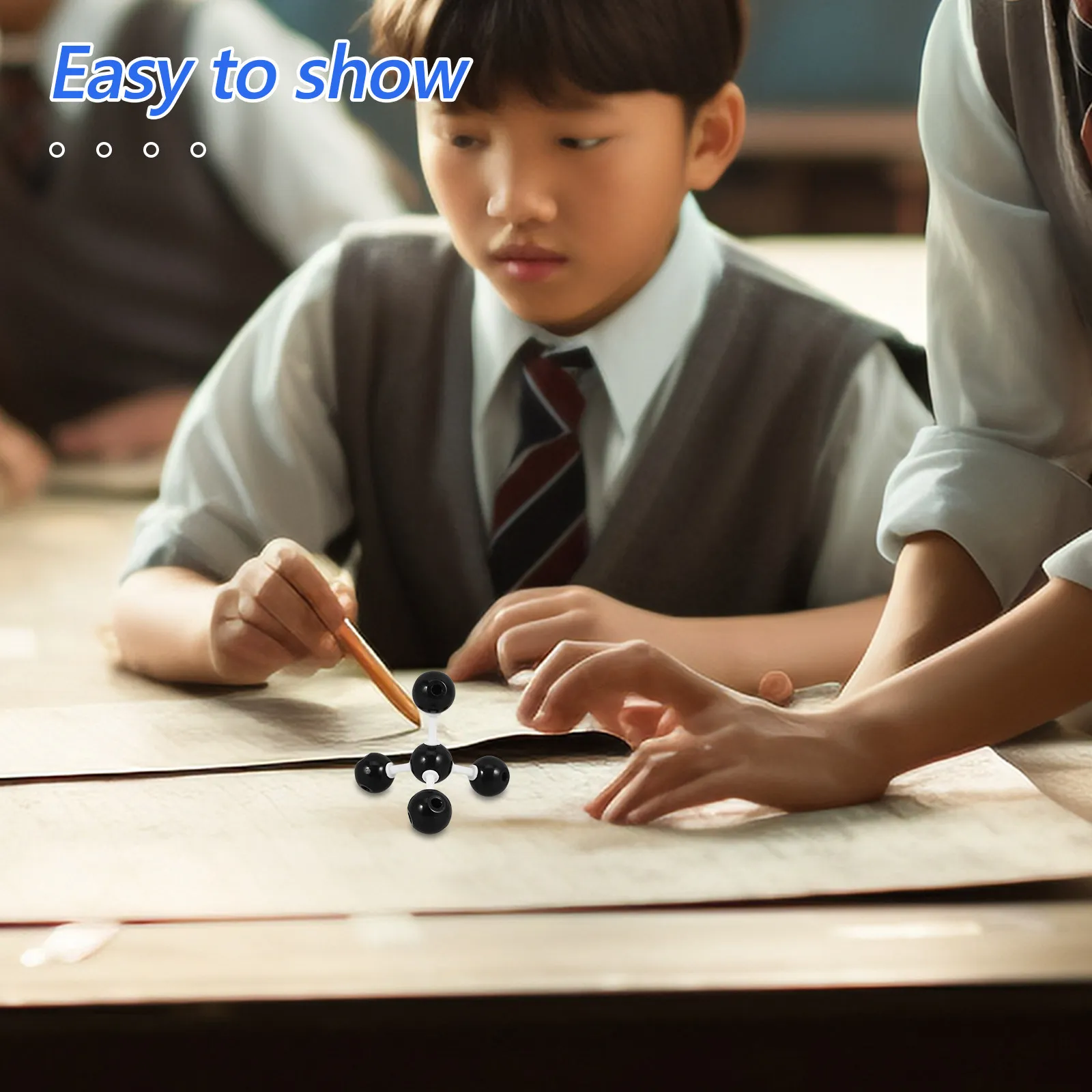 

Набор для изучения молекулярной структуры: Учебный инструмент по химии, пластиковый комплект для демонстрации научных моделей