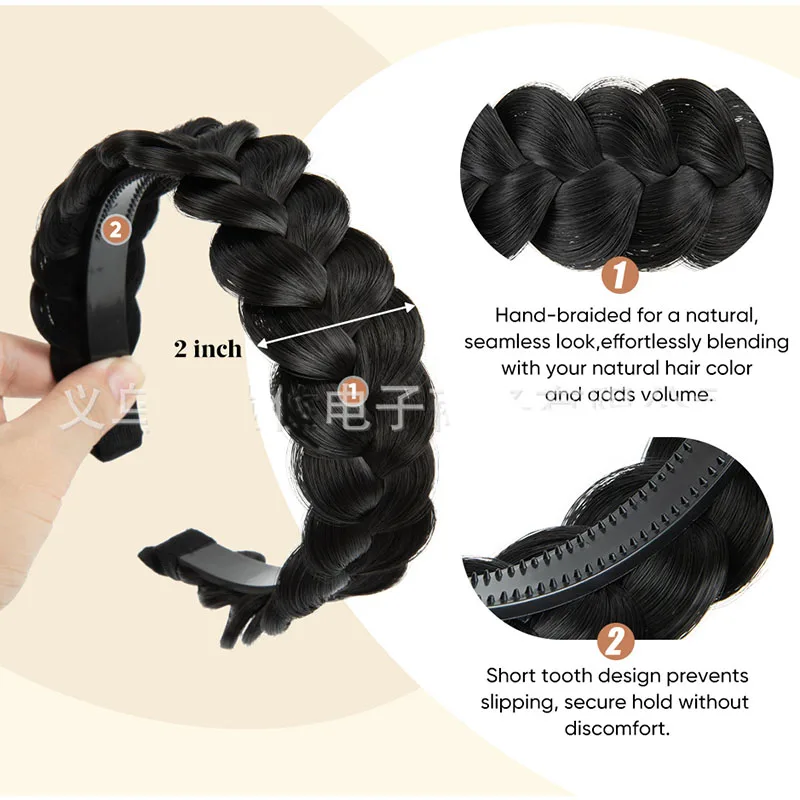 Hand Woven Hair, Fishtail Braid， Fashionable Wig, Daily Use, High-temperature Fiber, Women's Commuting Style