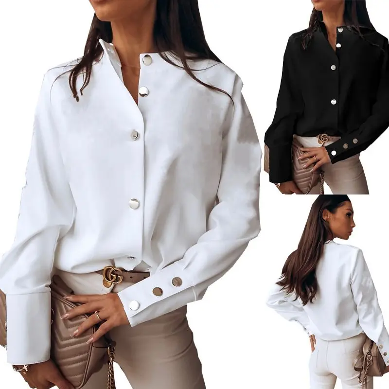 Spring New Trade Women's Solid Color Commuting Shirt