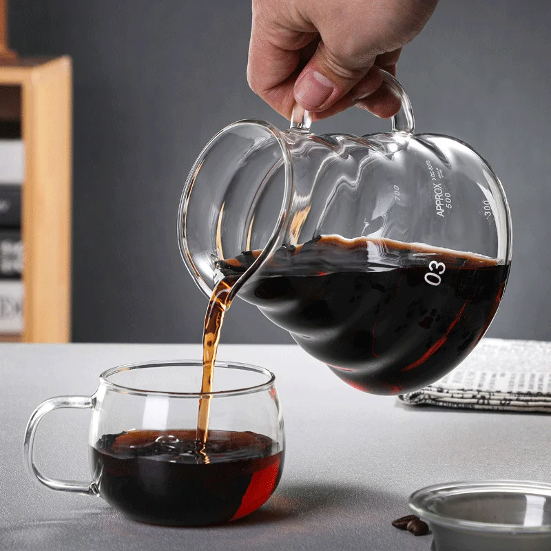 Clear Borosilicate Glass Espresso Barista Pour Over Coffee Maker Server Dripper Accessories Tools gallery 2