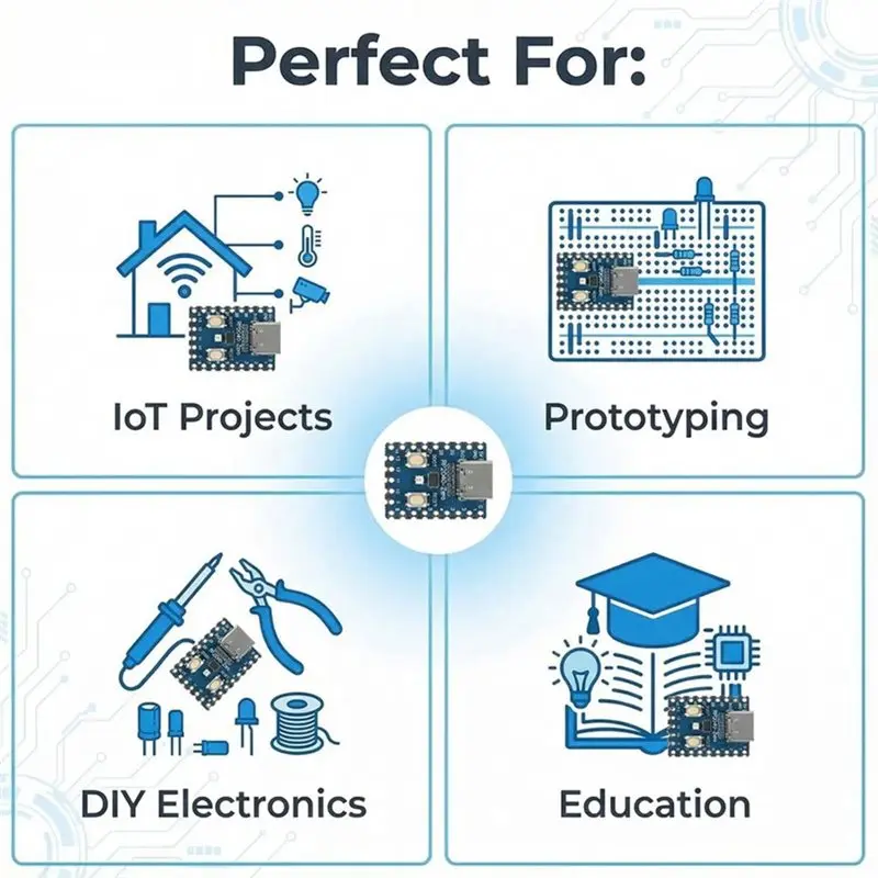 A13E-For Rasp Berry Pi Ar Duino RP2040 Zero Development Board 3PCS Piece Set RP2040 Zero Microcontroller