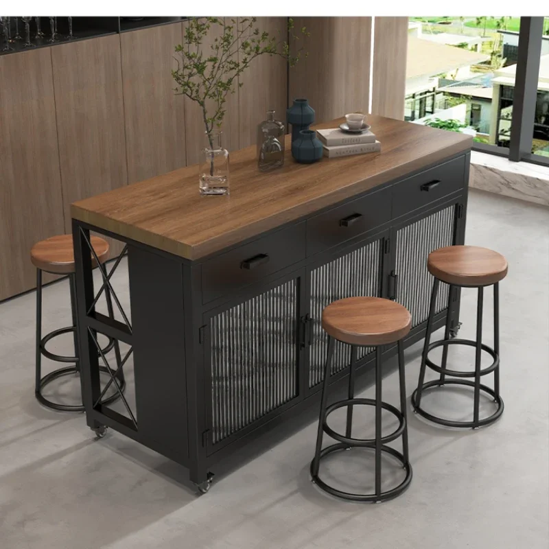 

Open kitchen island separate cabinet dining table wrought iron side cabinet