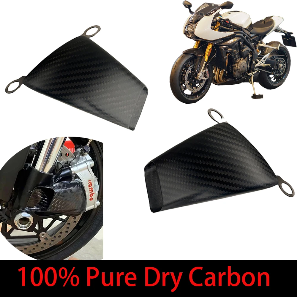

For Triumph Speed Triple 1200 RS RR Street Triple 765 R RX RS 100% Dry Carbon Fiber Front Brake Air Ducting Caliper Radiat Motor
