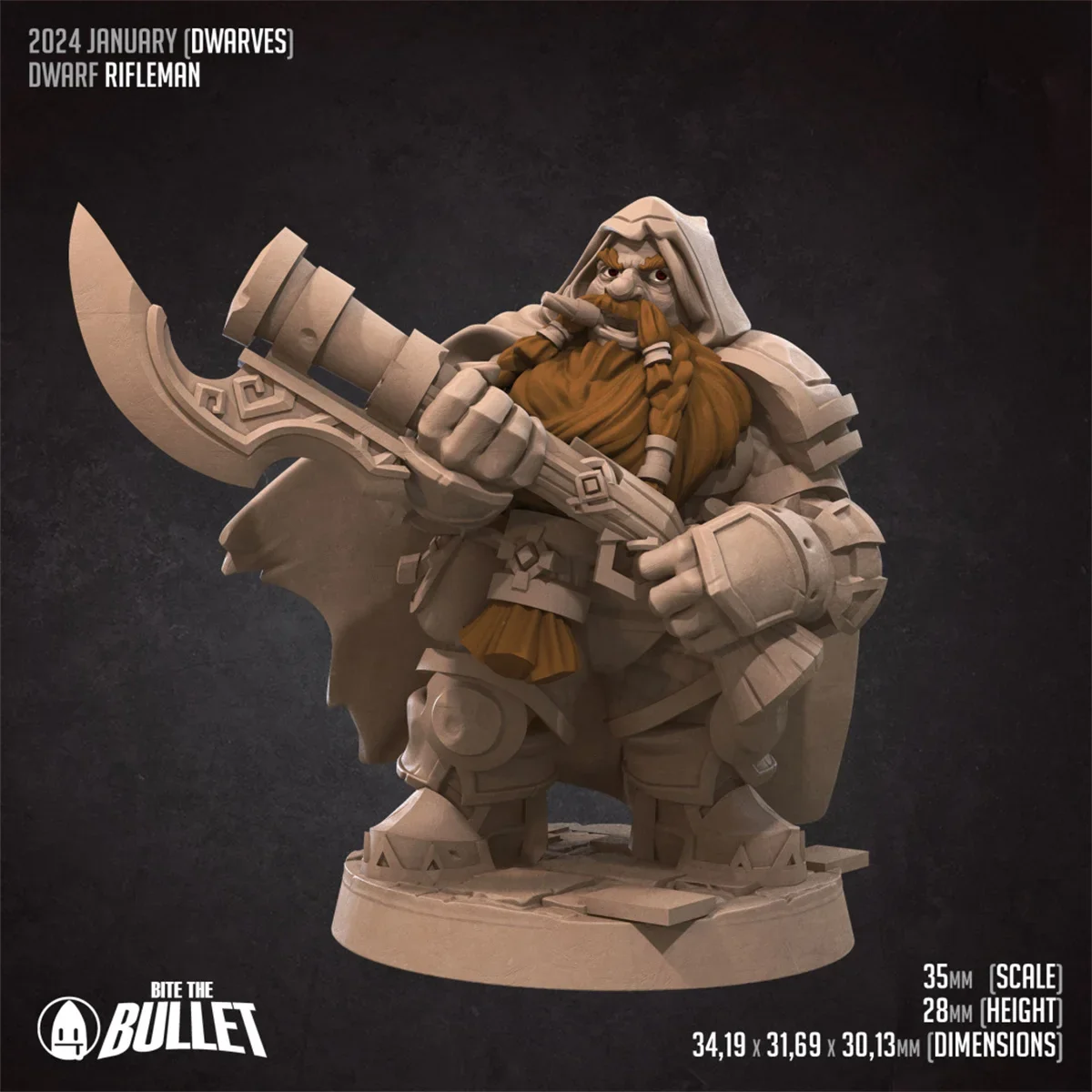 Miniature Resin Model Dwarf Emperor, Artillery, High Priest, General, Mortar Squad, Musketeer DND Chess Pieces Unpainted