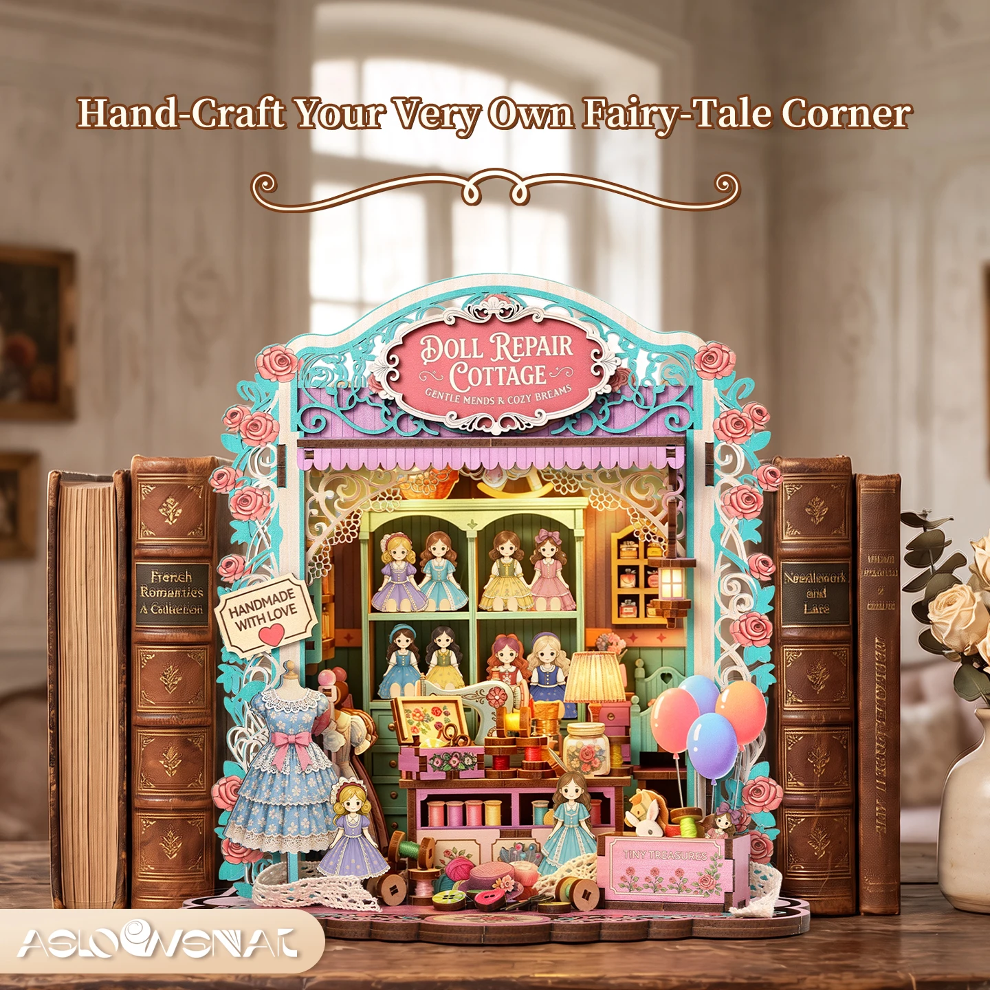 Toy Store Bookstore Book Nook - Diy Miniature Dollhouse Kit Book Nook 评论和价格