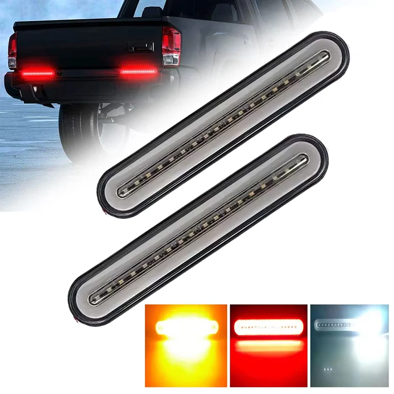 3-in-1 LED Truck Tail Light 12V Stop/Turn/Reverse Light for Trailer, Van, Lorry Bright 54 LED Brake Lamp with Waterproof Design