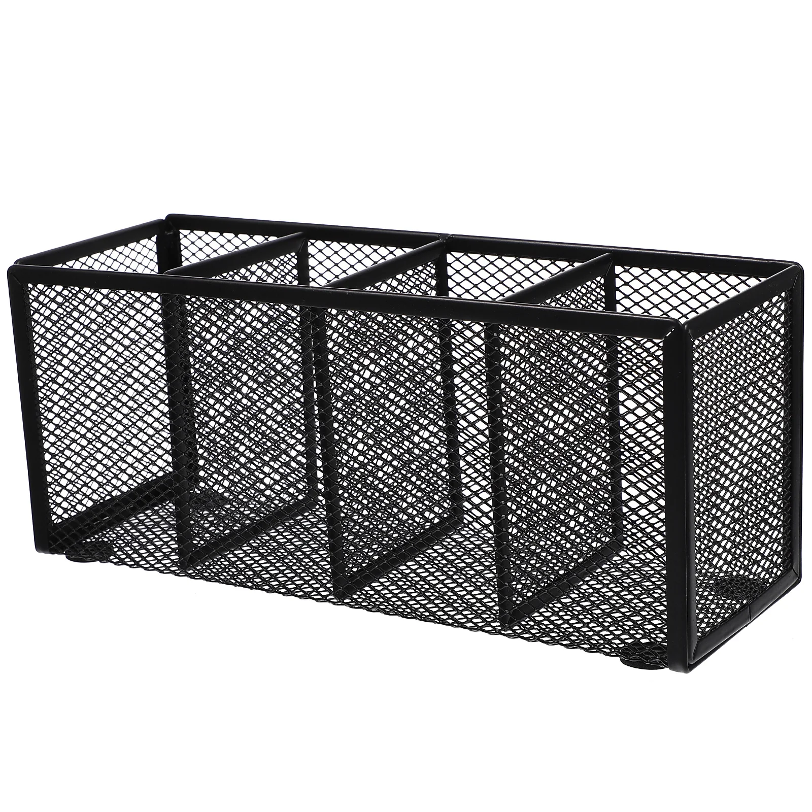 

Metal Desk Organizer with Mesh Design Desktop Pen Storage Box for Office Home Stationery Makeup Skin Care Products