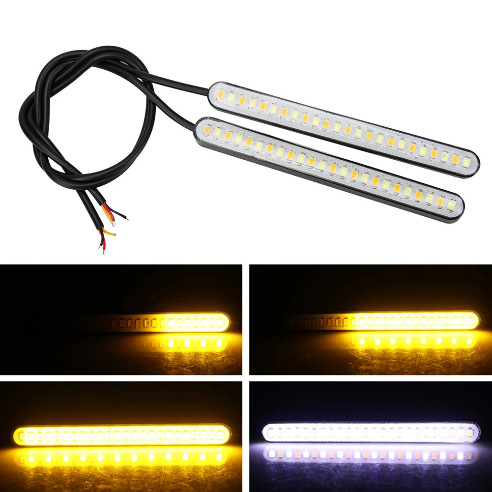 

Dual Color Motorcycle LED Modified Lights Water Turn Signal Brake Tail Light Direct Installation Car Accessories