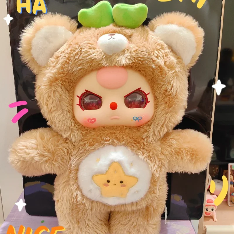 جديد 1000% طفل ثلاثة الدب Guai Guai الفينيل الوجه أفخم صندوق أعمى العصرية اللعب سطح المكتب الديكور رفيق الراحة دمية فتاة الهدايا #3