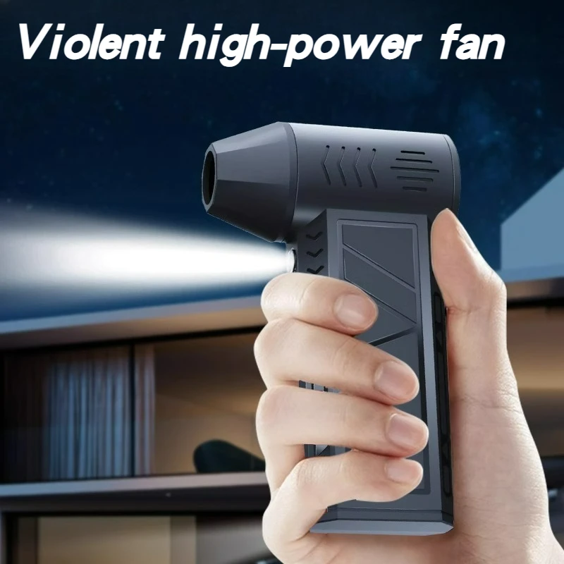 130000RPM High Speed Air Blower Handheld Cordless Turbo Fan Rechargeable Dust Gun for Car Vacuum Cleaning Keyboard PC Laptop