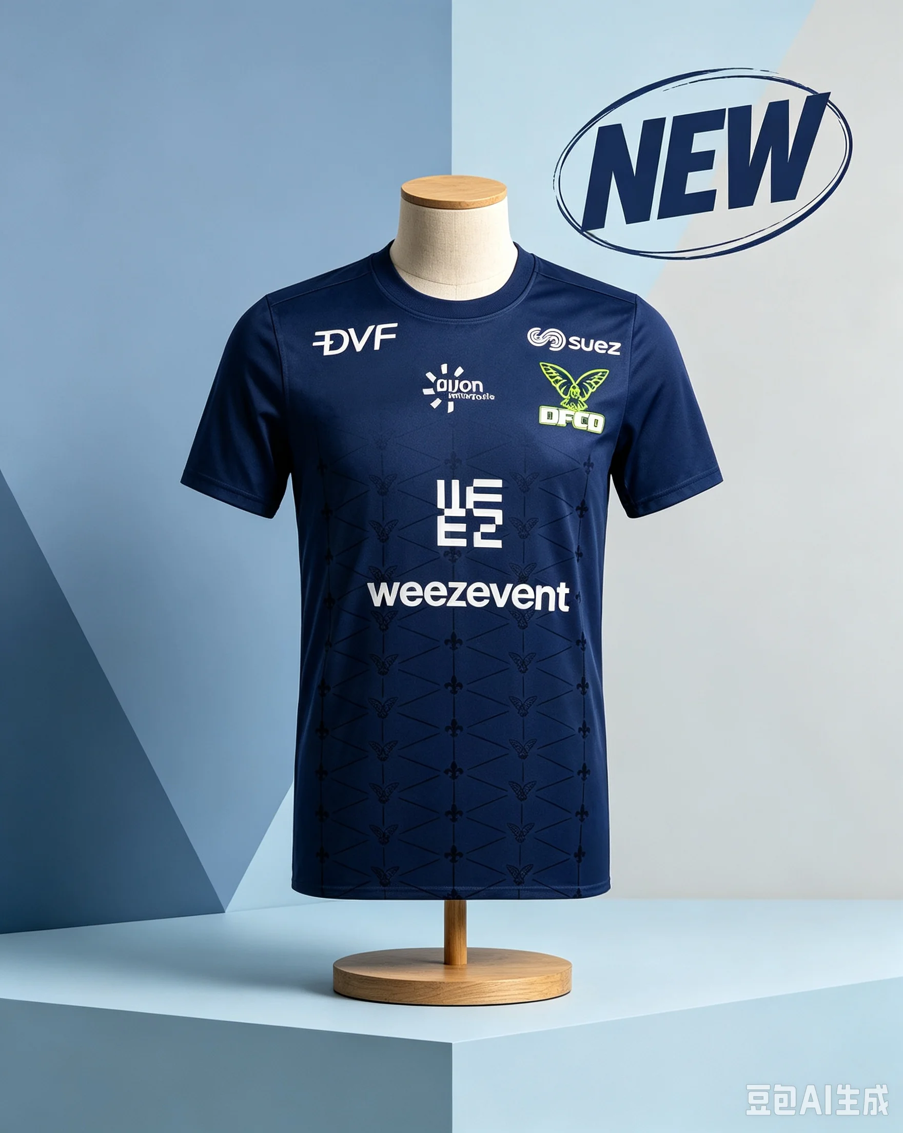 2026 Frankreich Dijon FCO Fußballtrikot, 3D-Druck, schnelltrocknend, atmungsaktiv, kurzärmeliges T-Shirt, Heim- und Auswärtstrikot, Unisex, für Herren und Damen. – Detail 5