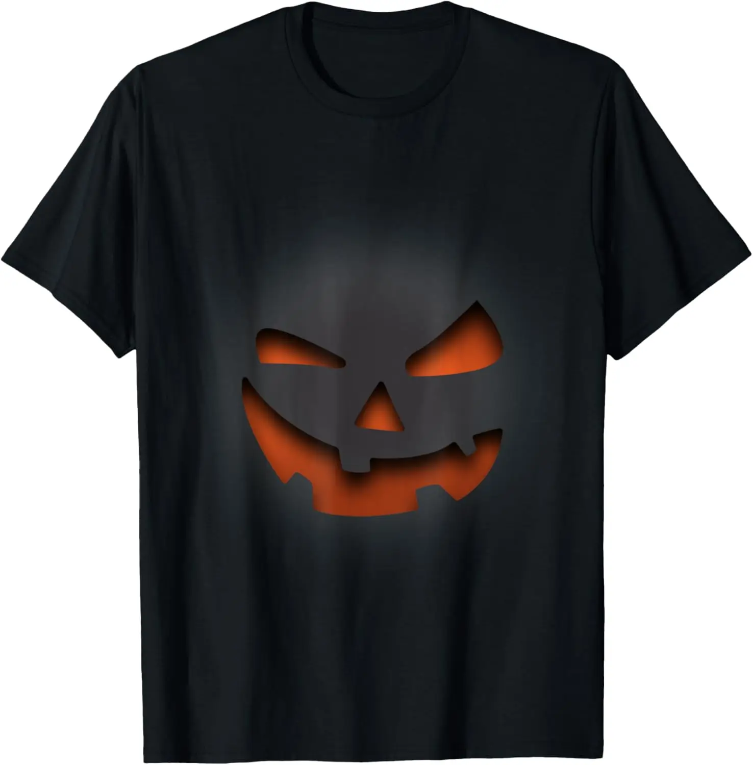 

Scary Jack O Lantern Face Halloween Graphic Tee Breathable Cotton Casual T-Shirt For Men