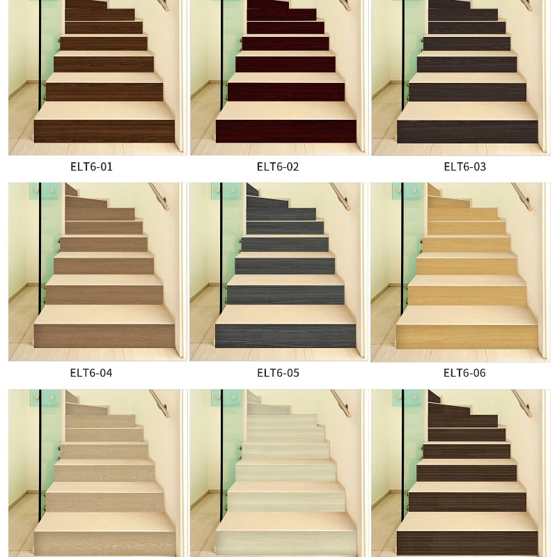 6/13pcs Peel & Stick Vinyl Riser Stair Sticker Wallpaper Decal Vintage Wood Grain Staircase Upholstery Stairway Stickers