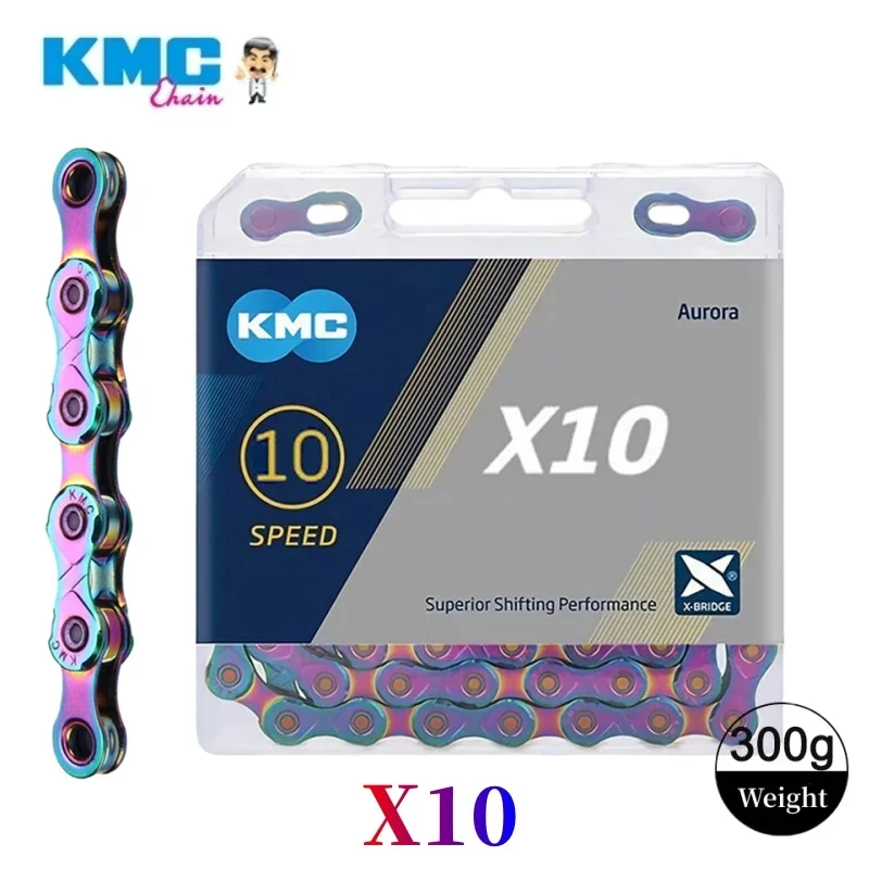 KMC X10 X11 X12 Road/MTB argento nero Aurora catena per bicicletta 10v 11v 12v 118L 126L catena per bici Curren per parti Shimano SRAM