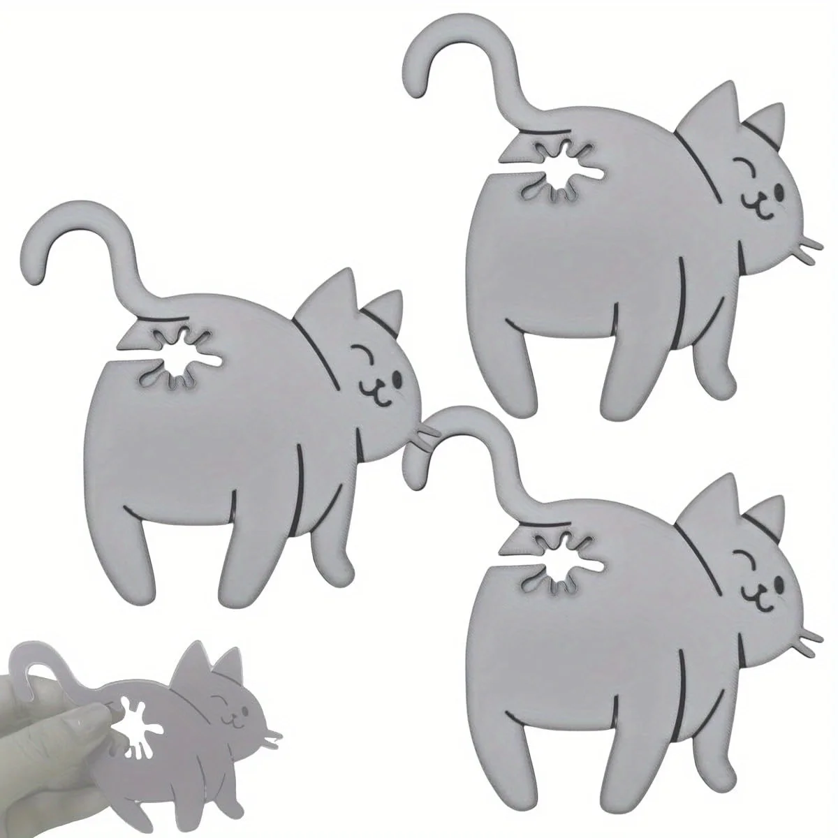 1 قطعة مشبك الخبز بعقب القط متعة المطبخ أداة حقيبة بلاستيكية السدادة الإبداعية ديكور المنزل هدية تصميم خفيف الوزن يجب أن يكون للحيوانات الأليفة 5.9in