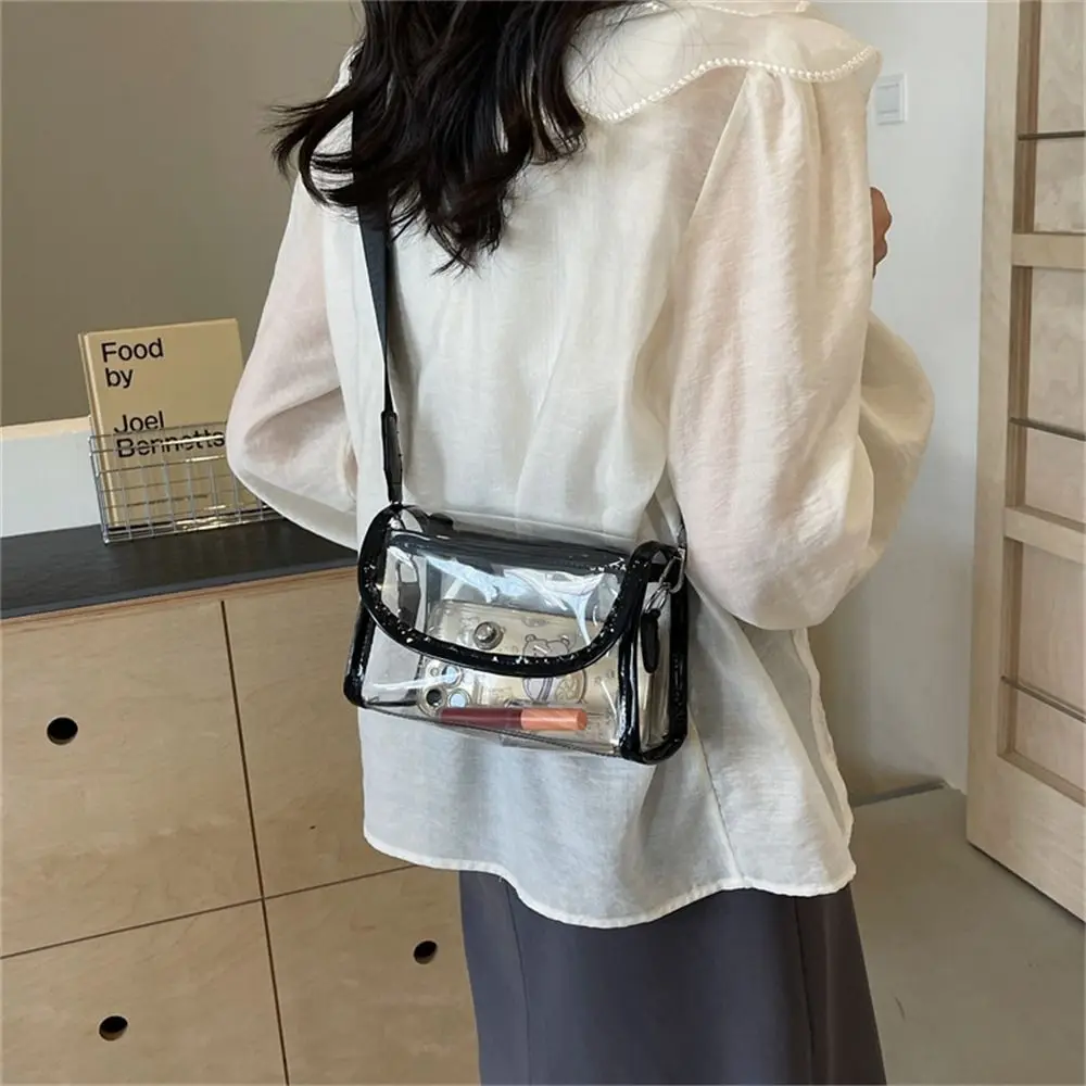 Leisure Transparent Shoulder Bag Jelly PVC Clear Crossbody Bag Candy Color Small Bag Women Girls