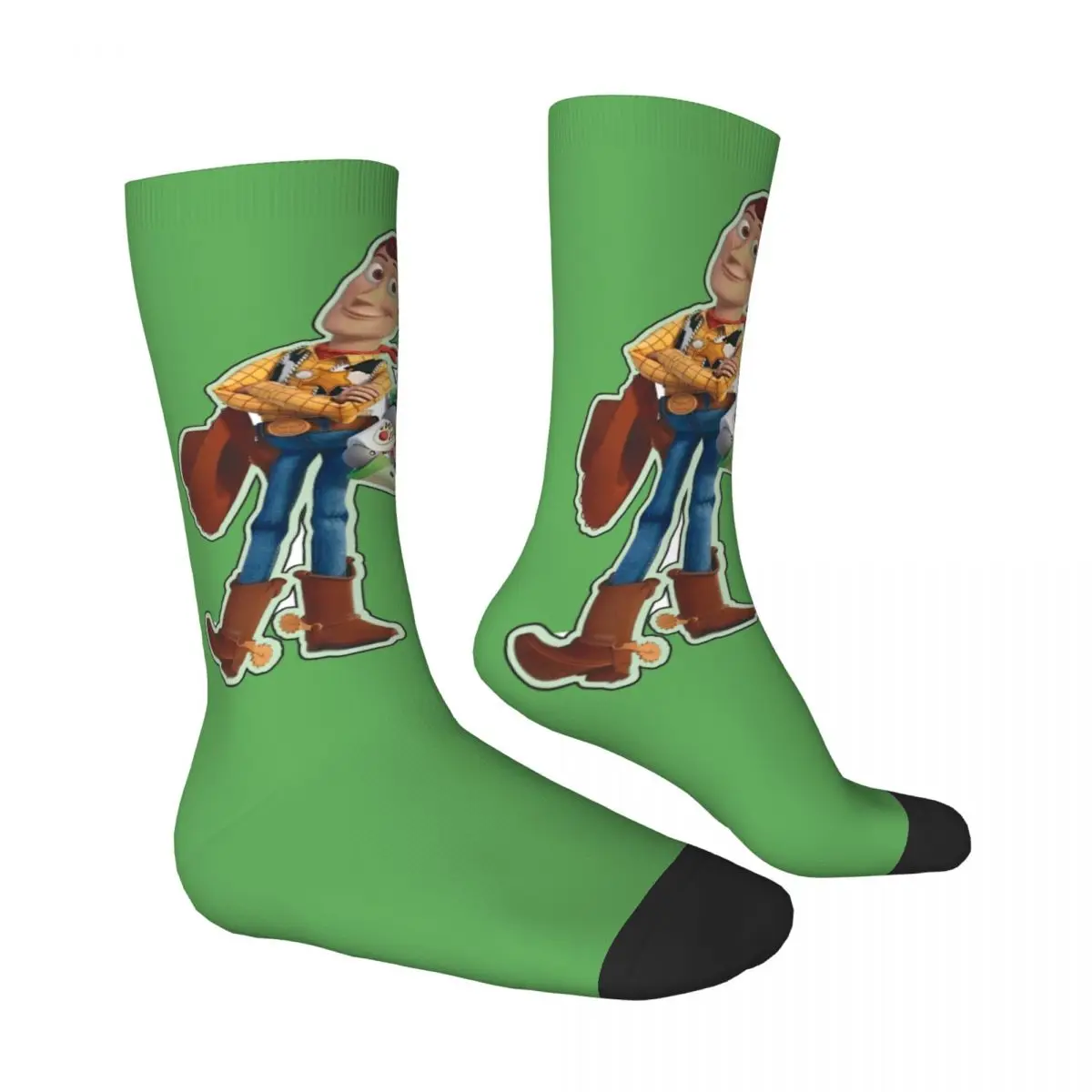 Calcetines Buzz Lightyear Woody Toy Story para hombre y mujer, medias divertidas de invierno suaves y transpirables, calcetines antideslizantes con gráficos para exteriores