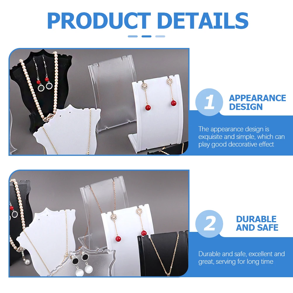 

6pcs Earring Display Stand Jewelry Necklace Organizer Holder Showcase Rack for Earring Jewelry Storage Display Durable Premium