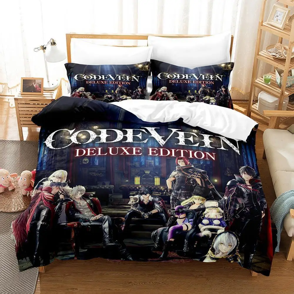 Game CODE VEIN Bedding Set Single Twin Full Queen King Size Bed Set Adult Kid Bedroom Duvet cover Sets 3D Anime Bed Sheet Set