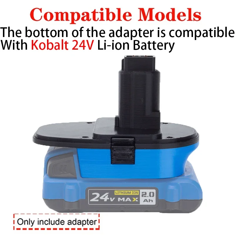 Battery Adapter/Converter for DeWalt Ni-Cd Ni-Hi tools to Kobalt 24V Li-Ion Battery Adapter Power Tool Accessories