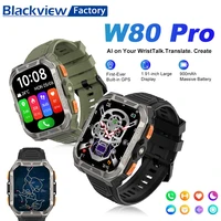Reloj inteligente Blackview W80 Pro con pantalla de 1,91"" y linterna LED para hombre, 900 mAh, posicionamiento GPS, monitorización de salud.