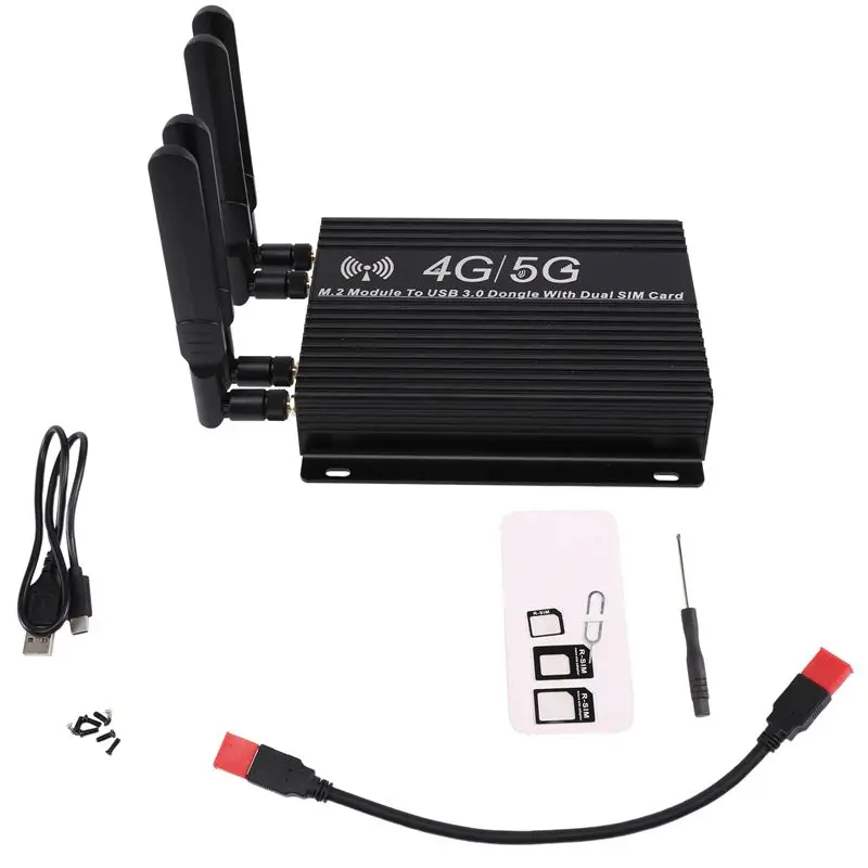 aee9-ngff-m2-4g-5g-module-to-usb-30-adapter-with-cooler-fan-dual-sim-card-slot-and-auxiliary-power