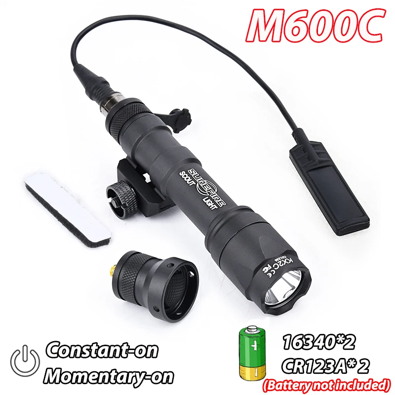 

WADSN Тактический M600C M600 M300 Фонарик Surefire Белый разведчик Светодиодный охотничий прожектор M300A Лампа для винтовки Аксессуары для страйкбола