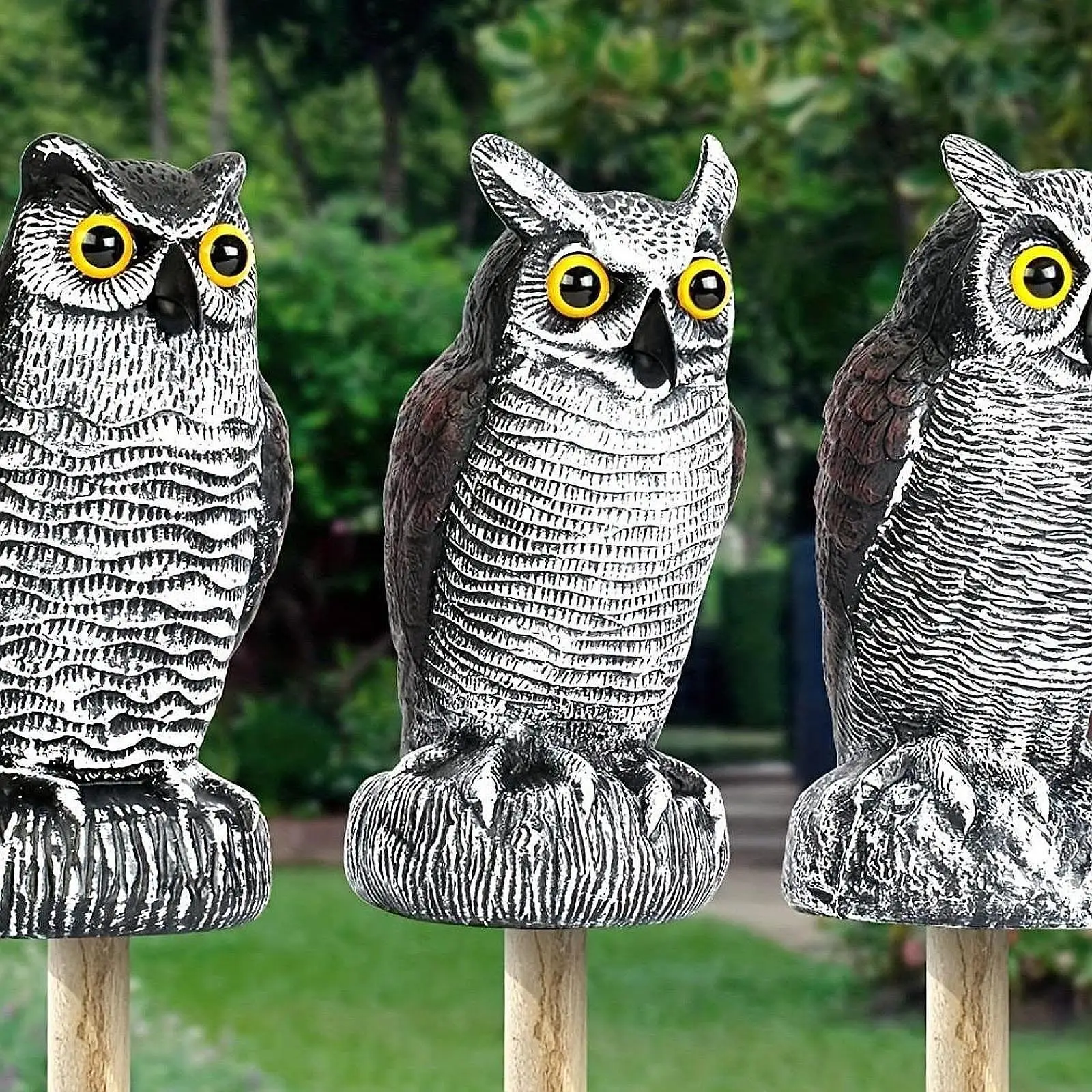 Statue Owl Decoy Collectible Figurine Garden Tabletop Yard Decoration Home Decor