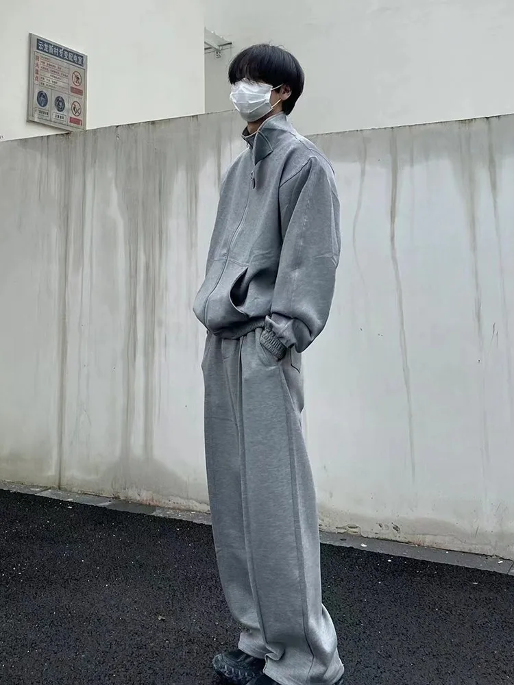 

Men's Spor Casual oulder Padded Jaet And Pants Set Autumn Faionable Haome American Retro Sle Long Sve Sweatirt