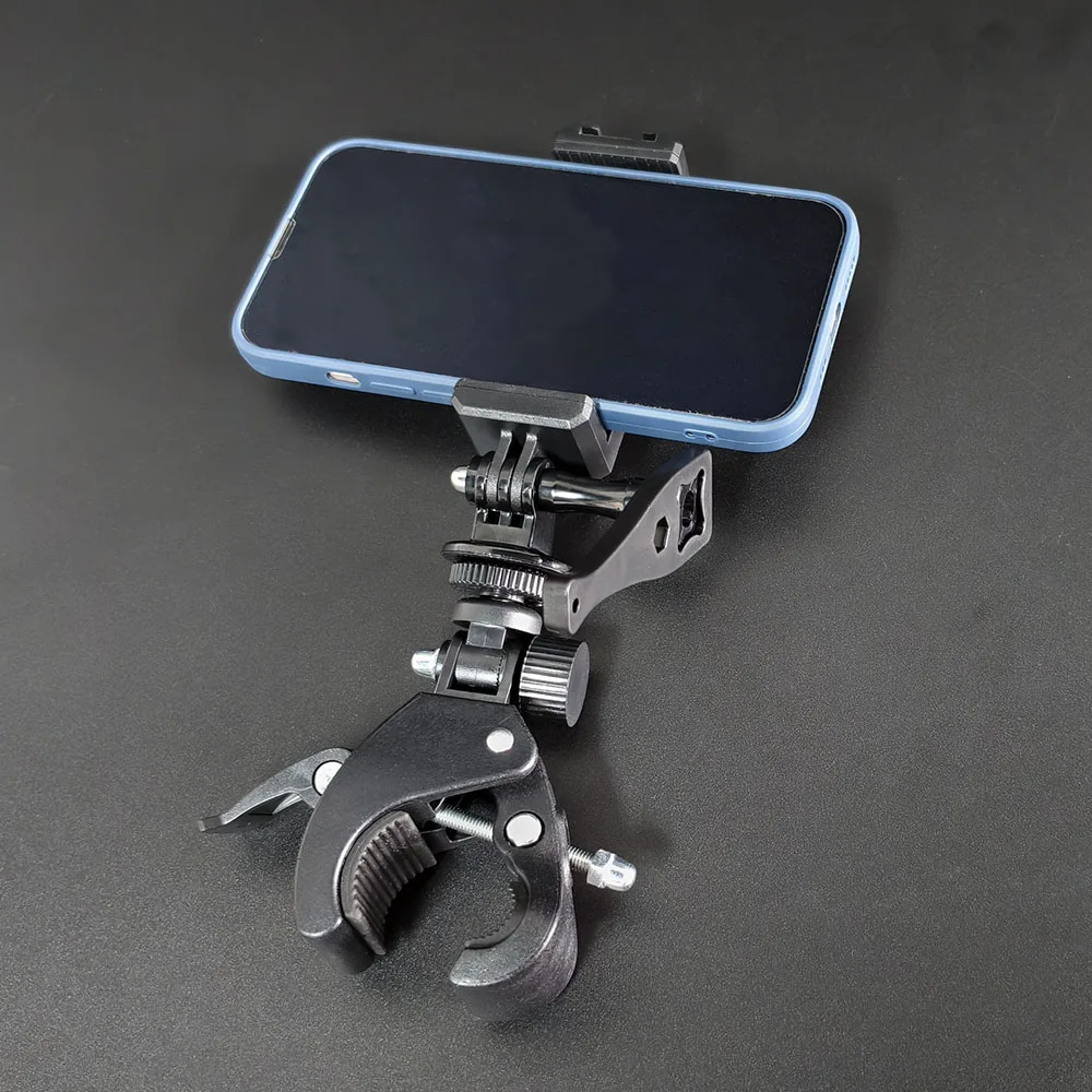 ماجيك قوي المشبك حامل هاتف عدة جبل ل Gopro بطل 13 12 11 10 9 8 7 6 5 أسود دراجة نارية المقود 360 درجة