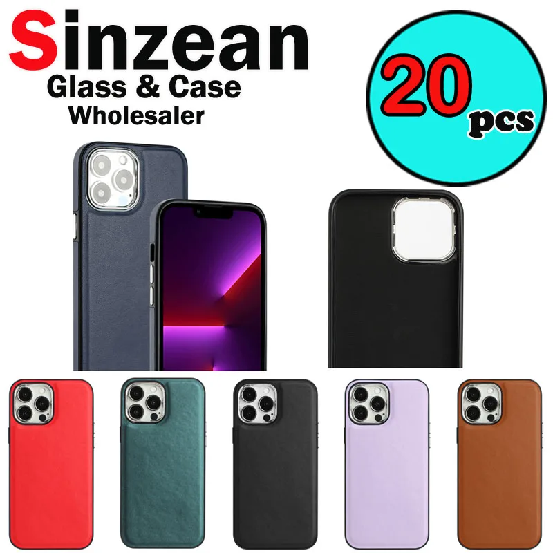 

20PCS Fashional Pure Color Leather Case For IPHONE 15 Pro Max 14 Pro 13 Mini 12 11 Pro XR XS MAX 78 Cover