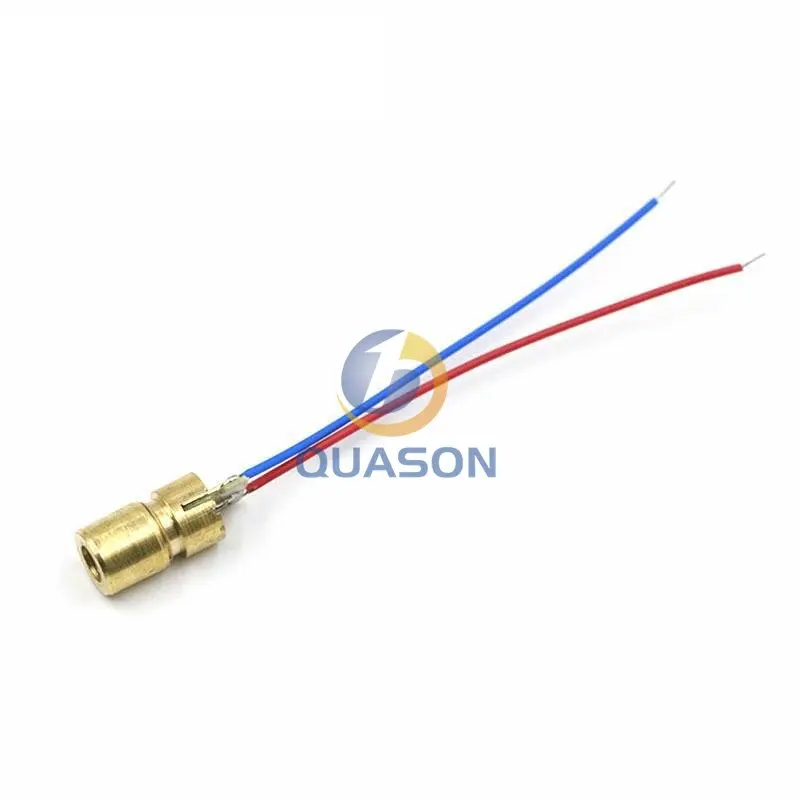 10PCS 5V 650nm 5mW Adjustable Laser Dot Diode Module Red Sight Copper Head Mini Laser Pointer